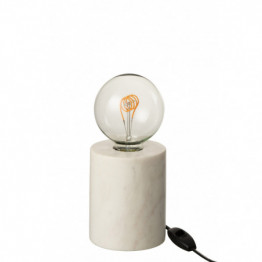 Lampe Pied Marbre Rond Blanc