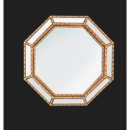 Miroir venitien hexagonal 16cm