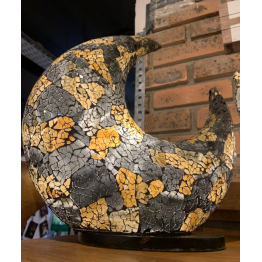 Lampe lune mosaïque